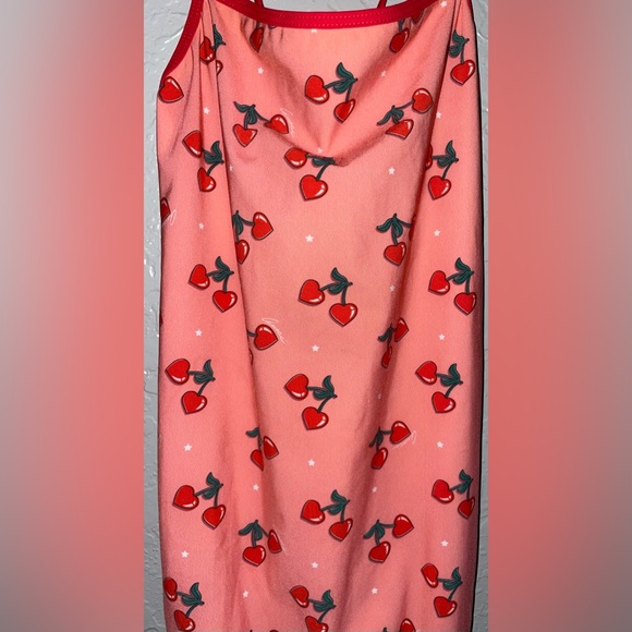 GUCCI GIRLS PINK/RED CHERRIES SWIMSUIT/BATHING SUIT SIZE 10 NEW W/SMALL STAIN - Picture 2 of 9